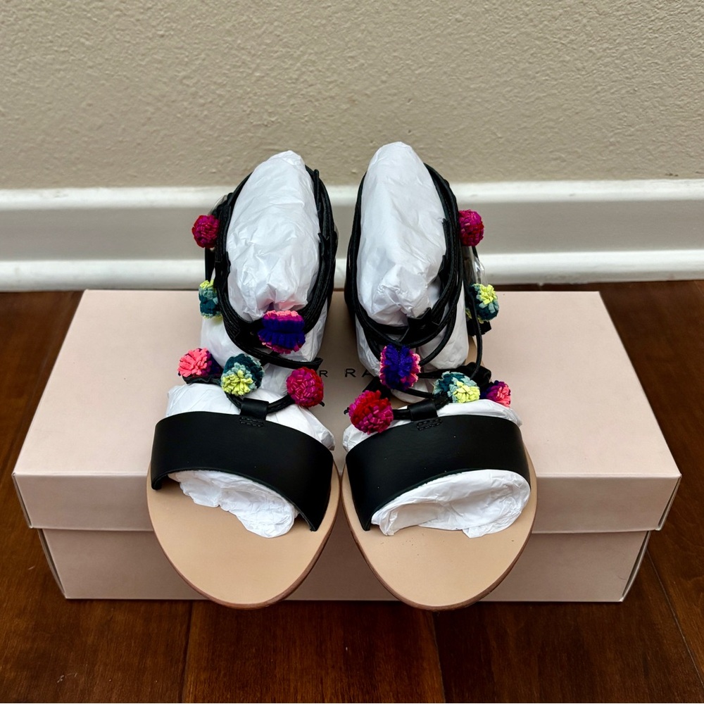 Loeffler Randall Colorful Pom Pom Sandals